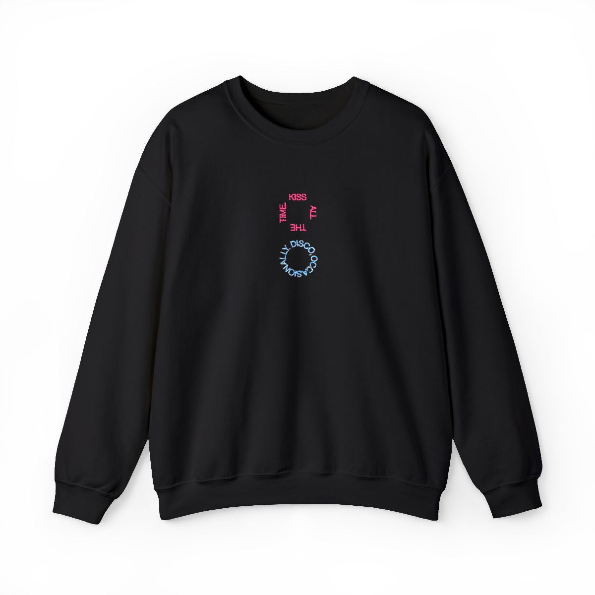 Embroidered Crewneck- Kiss All The Time