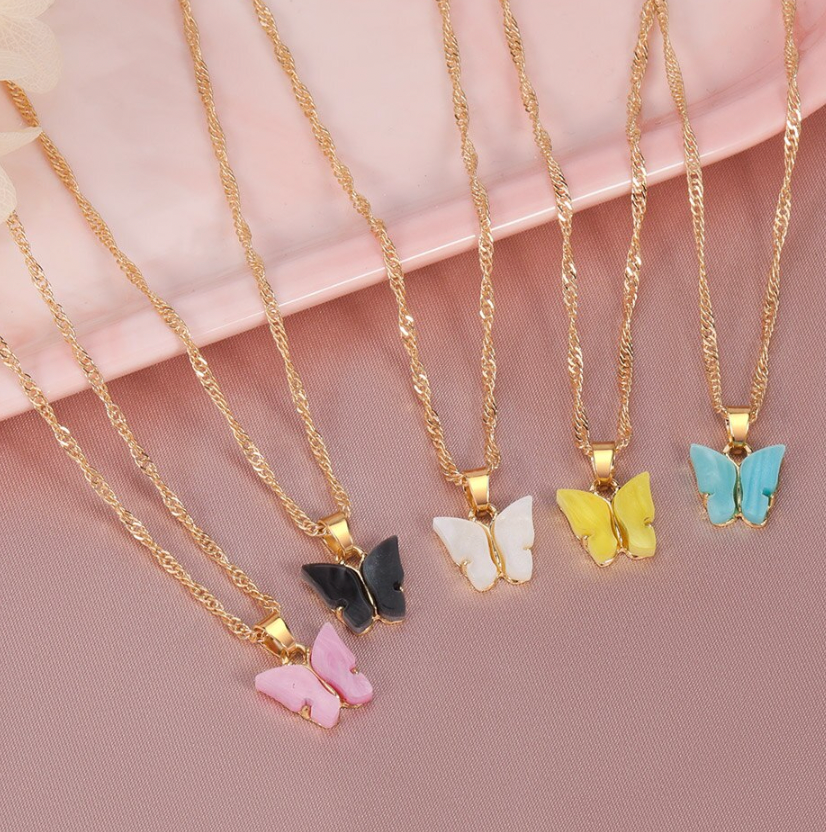 Acrylic online butterfly pendant