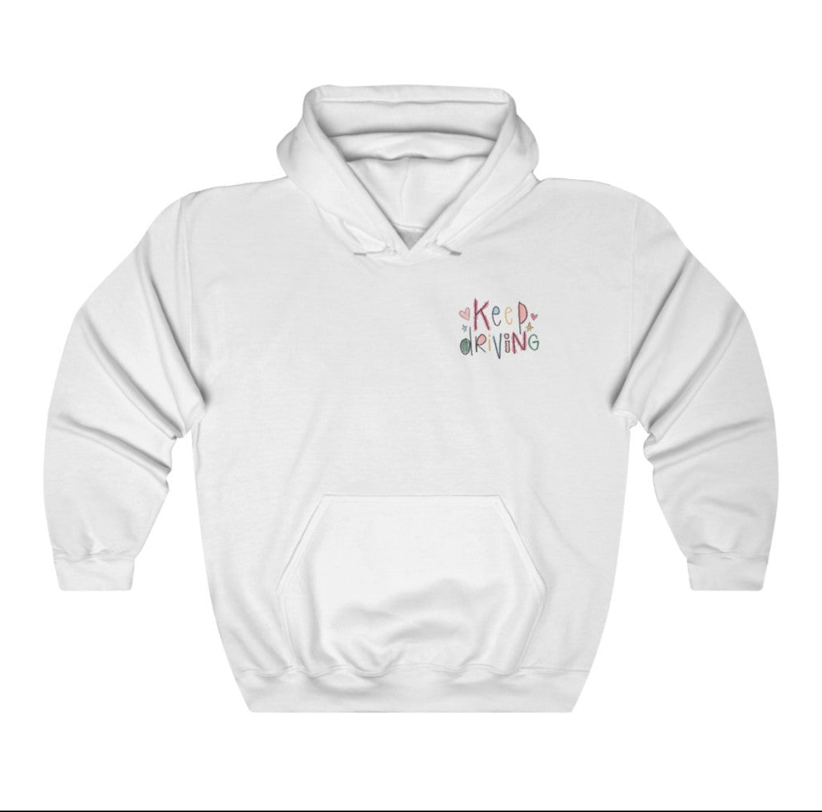 Keep Driving ...With a Sea View Scribble Hooded Sweatshirt