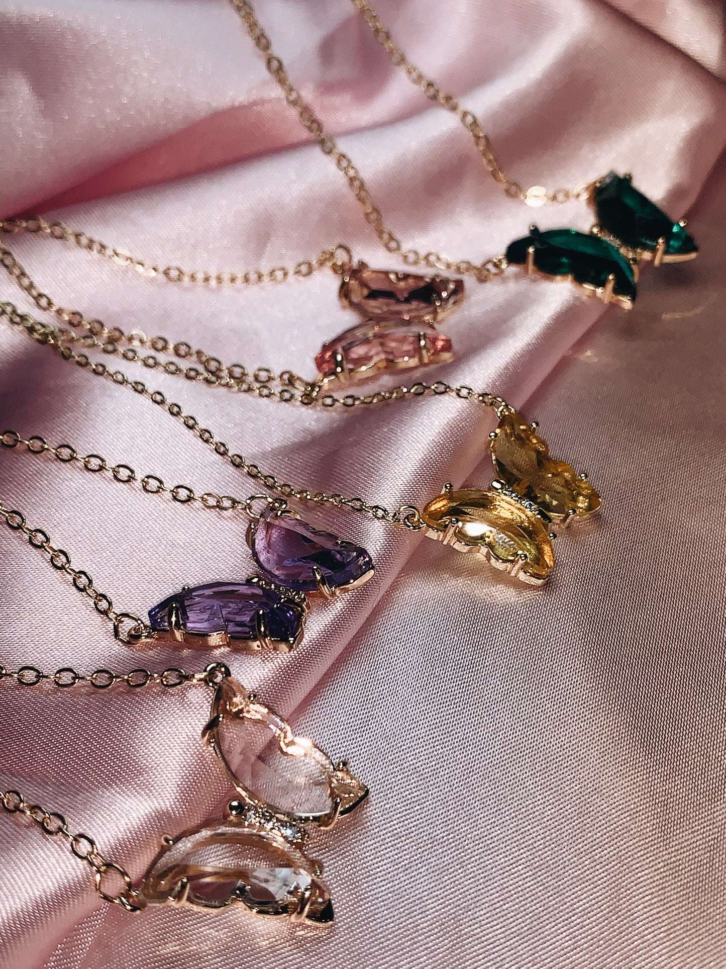 Crystal Butterfly Necklace looks