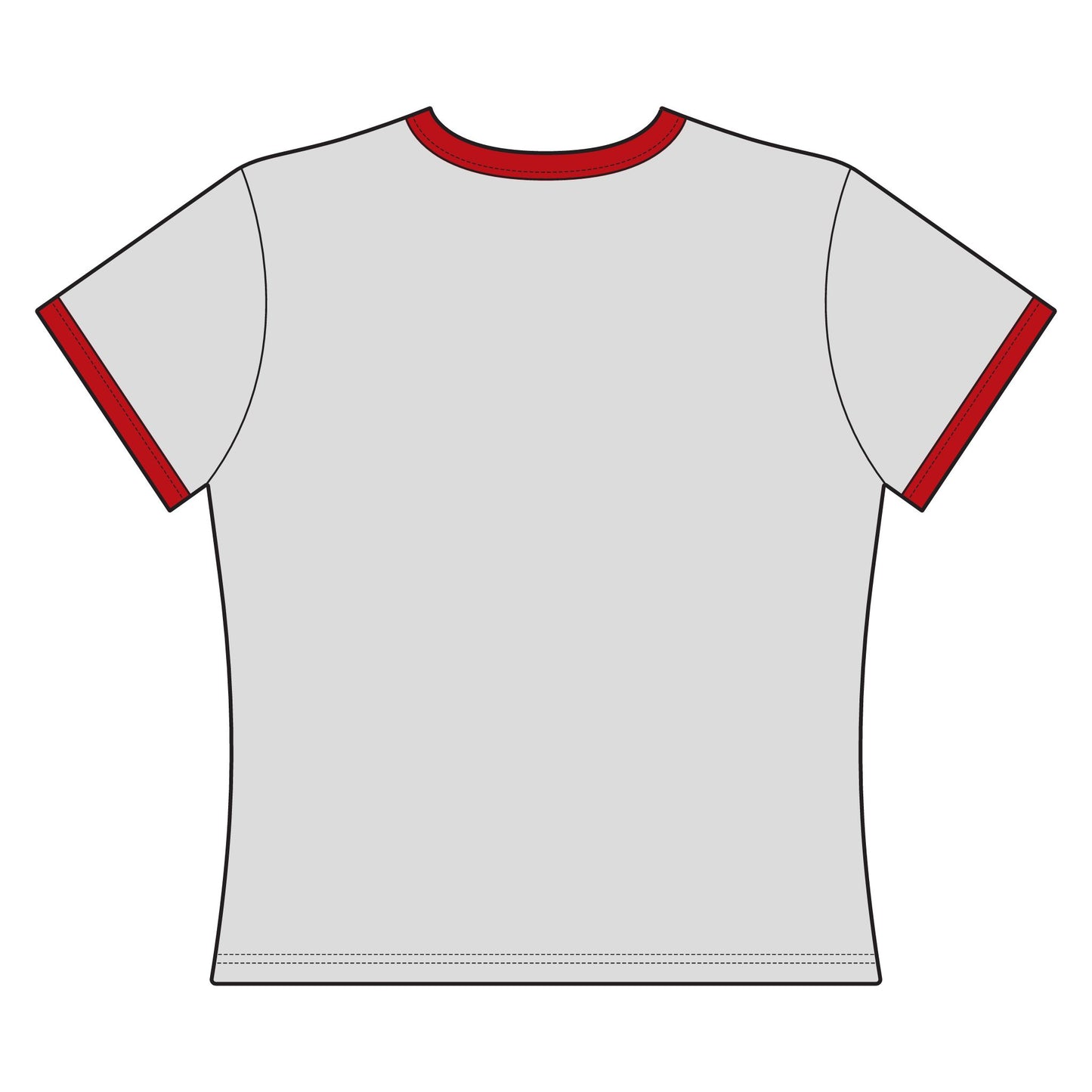 KATTDO Cropped Ringer Tee