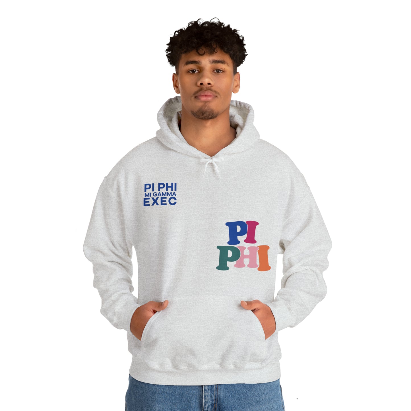 Pi Phi Exec Gildan Hooded Sweatshirt
