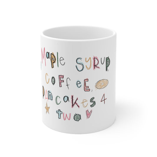 Maple Syrup, Coffee and Pancakes Mug 11oz