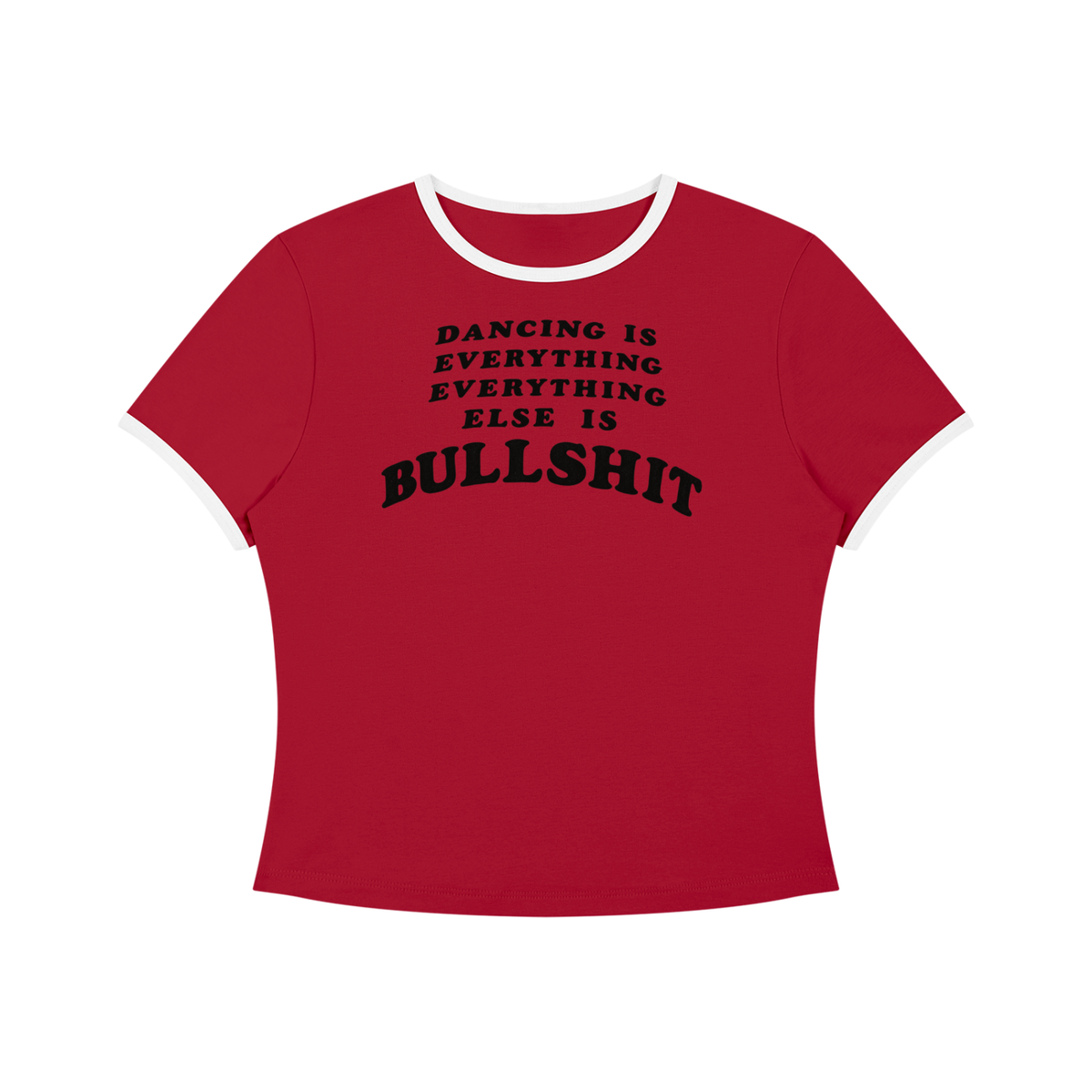 Dancing is Everything Color Block Crop T-Shirt