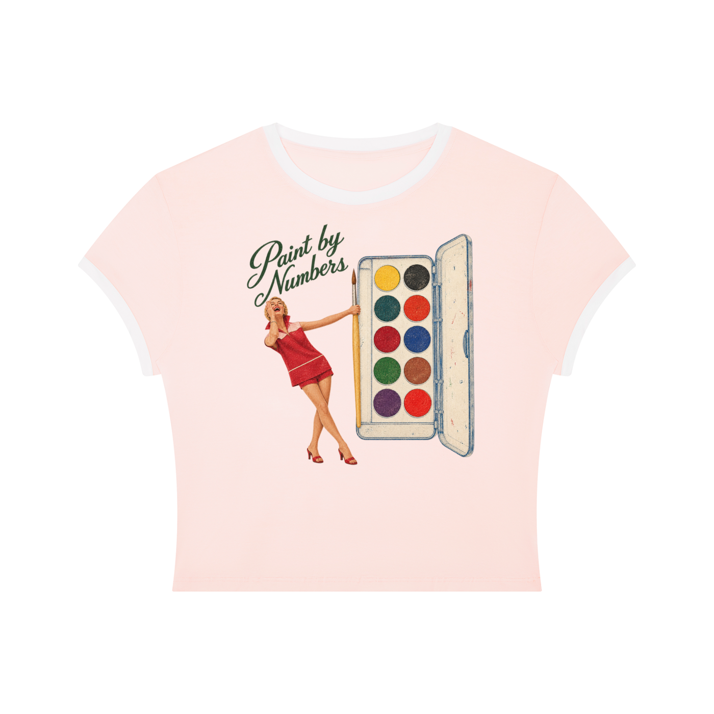 Paint By Numbers Thin Crop Tee