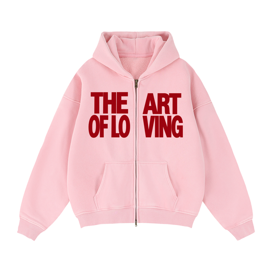 The Art Of Loving Pink Zip Up