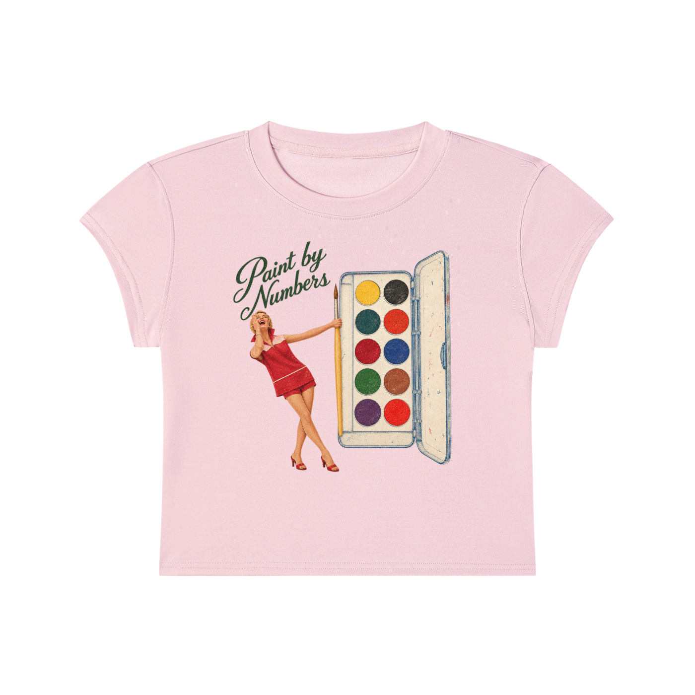 Paint By Numbers Cropped T-Shirt