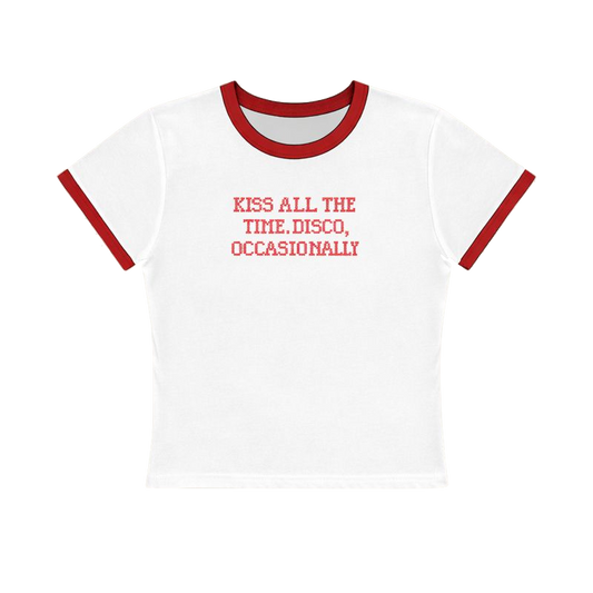 KATTDO Cropped Ringer Tee