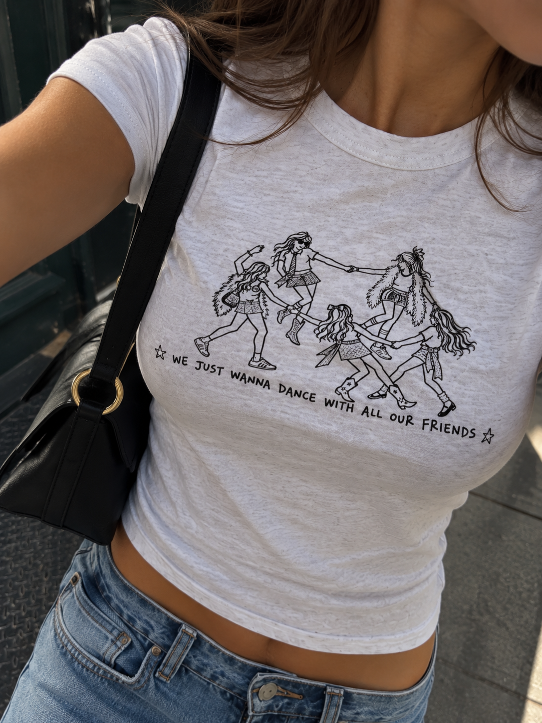 We Just Wanna Dance With All Our Friends Slim Fit Crewneck T-Shirt