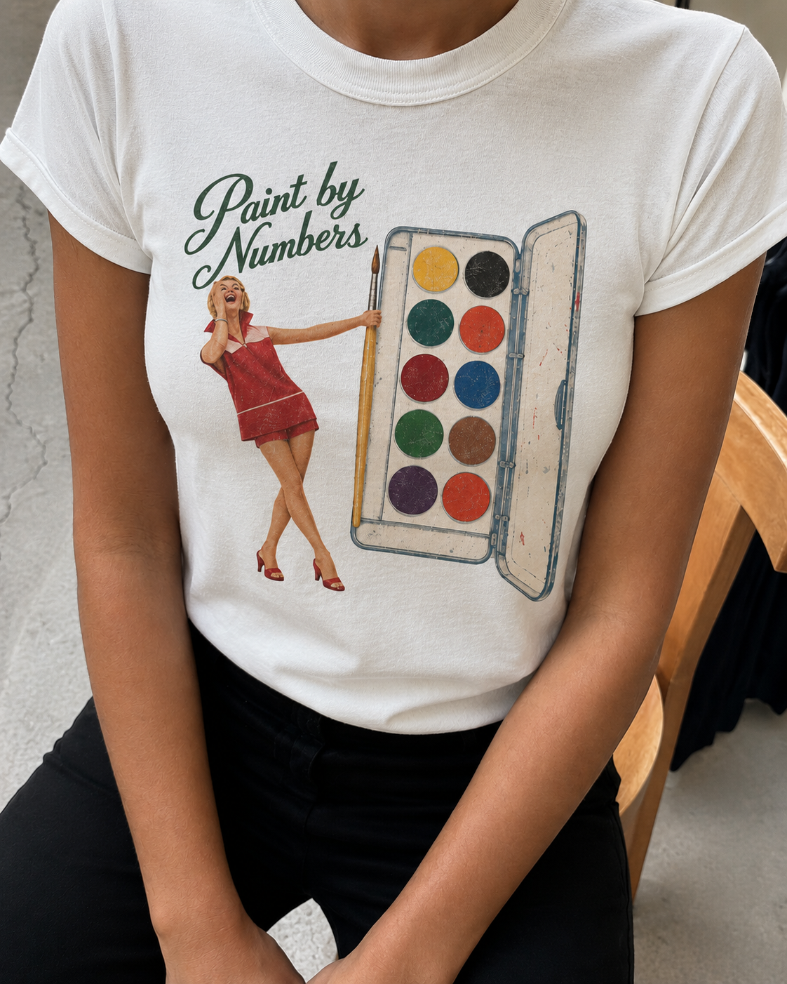Paint By Numbers Cropped T-Shirt