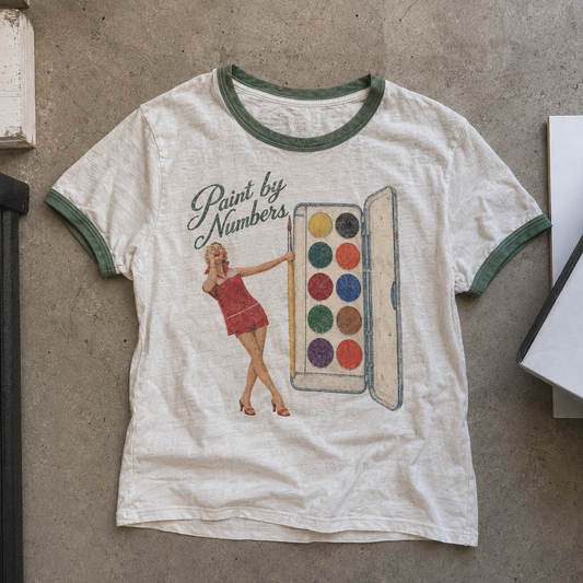 Paint By Numbers Thin Crop Tee