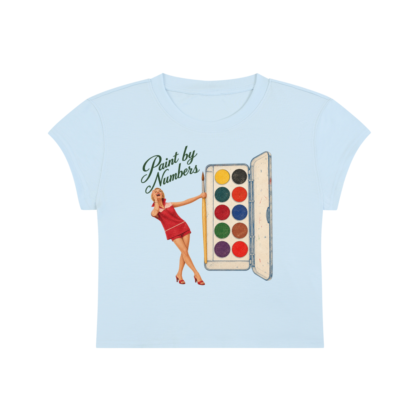 Paint By Numbers Cropped T-Shirt