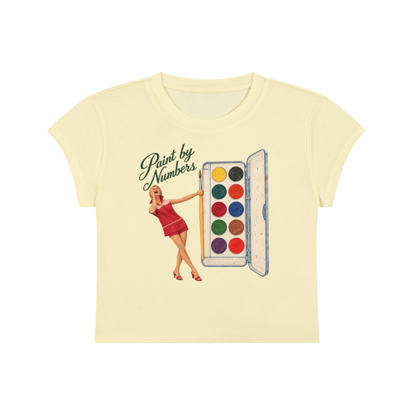 Paint By Numbers Cropped T-Shirt