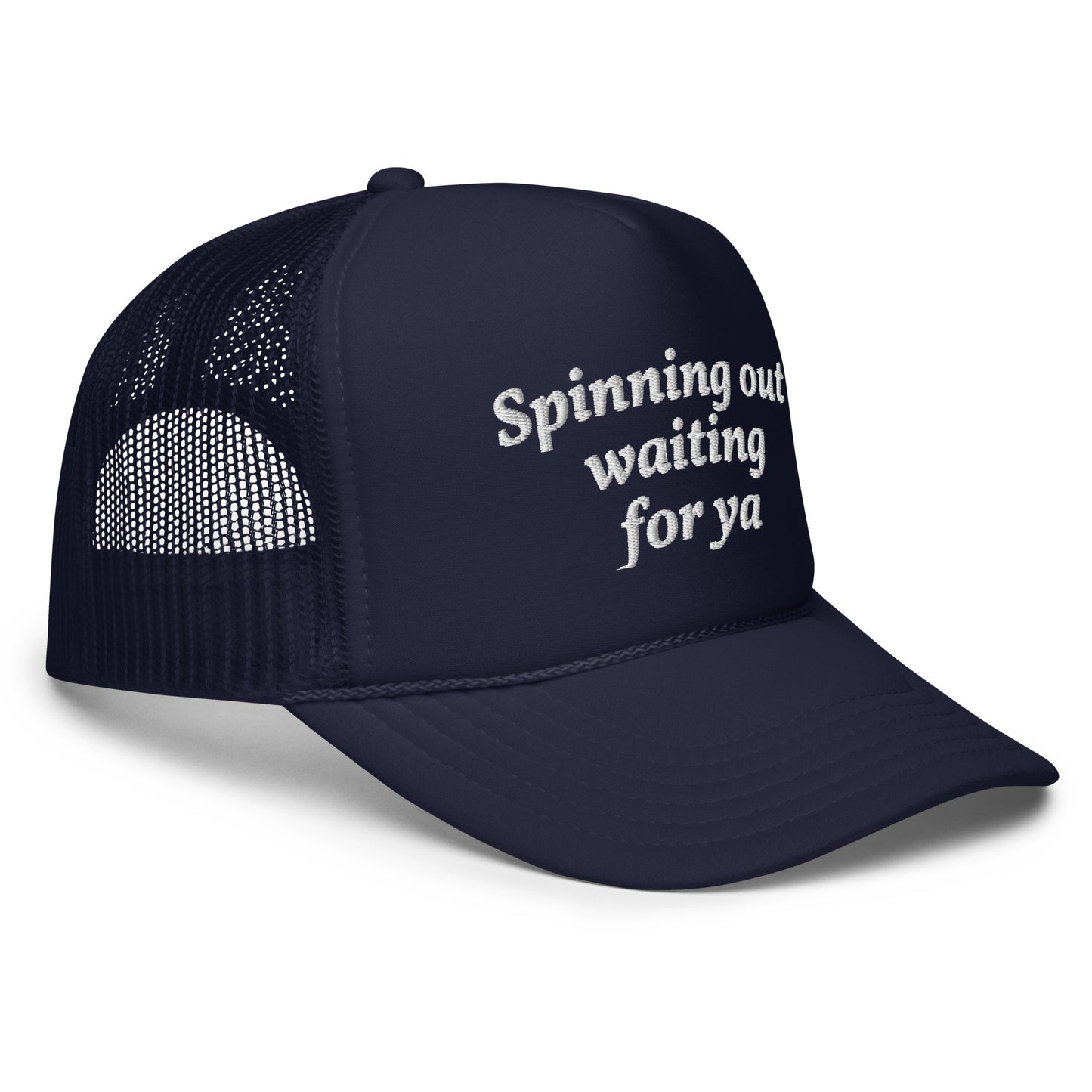 Spinning Out Embroidered Trucker Hat