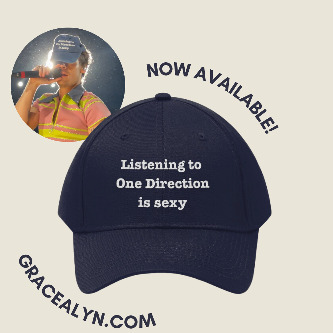 "Listening to 1D is sexy" Embroidered Hat