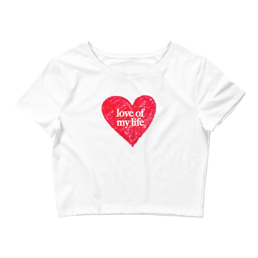 Love of my Life Scribble Cropped Tee