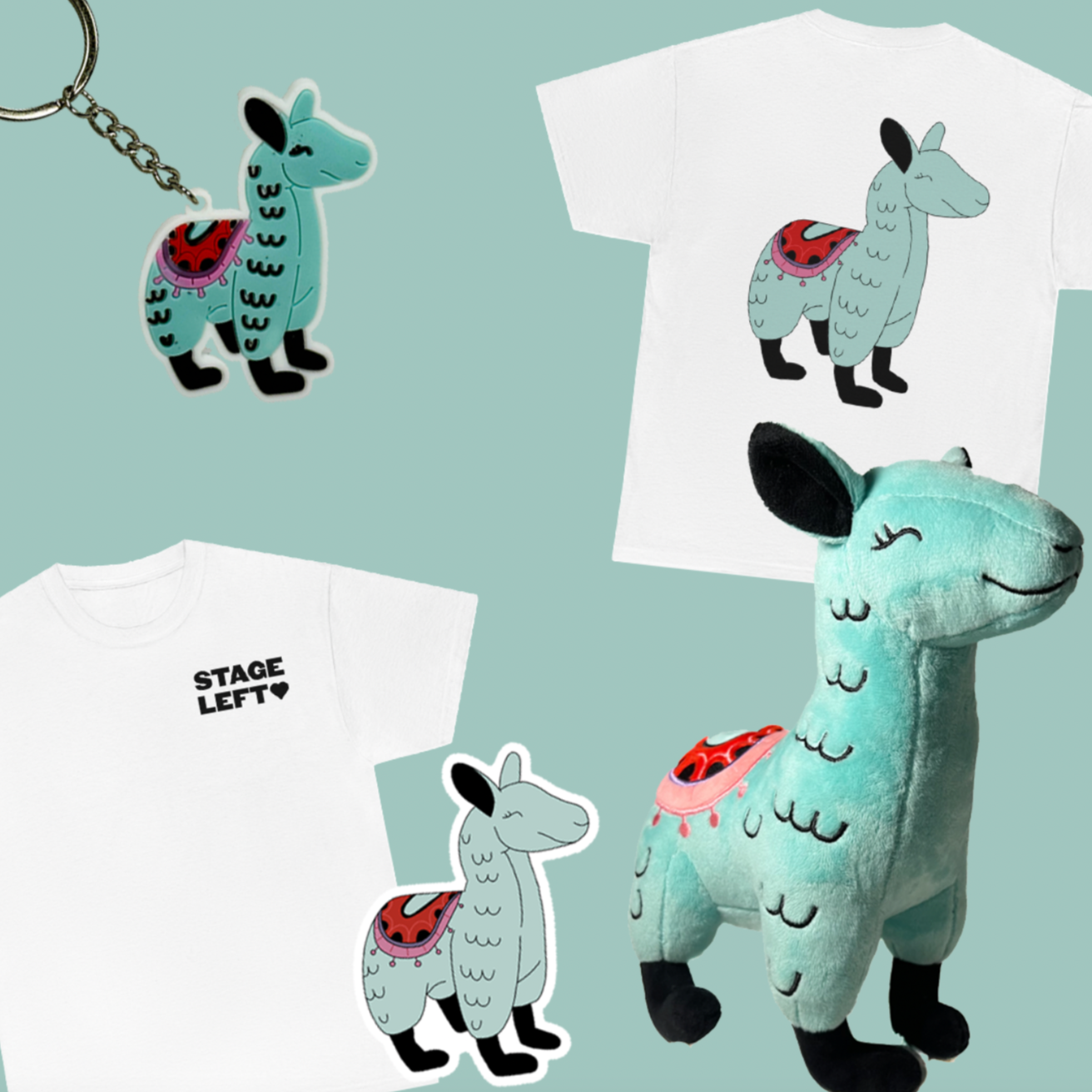 Doris Set: Tee, Stuffed Animal, Key Chain & Sticker
