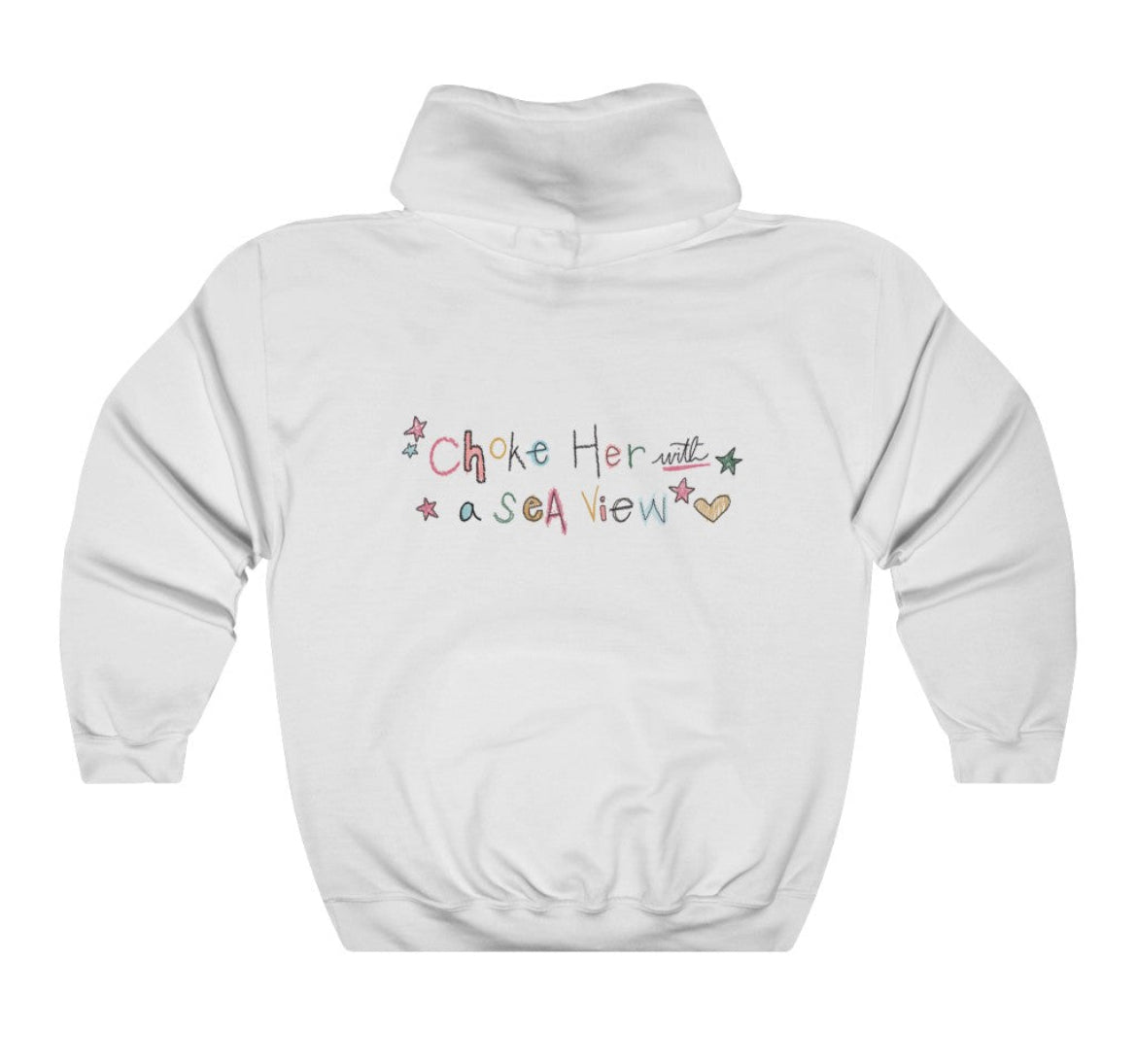 Keep Driving ...With a Sea View Scribble Hooded Sweatshirt